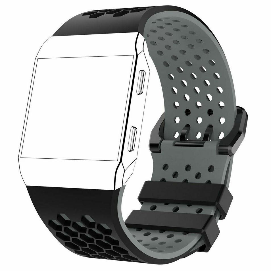 Buckle Strap Silicone Large Small Ionic in black grey