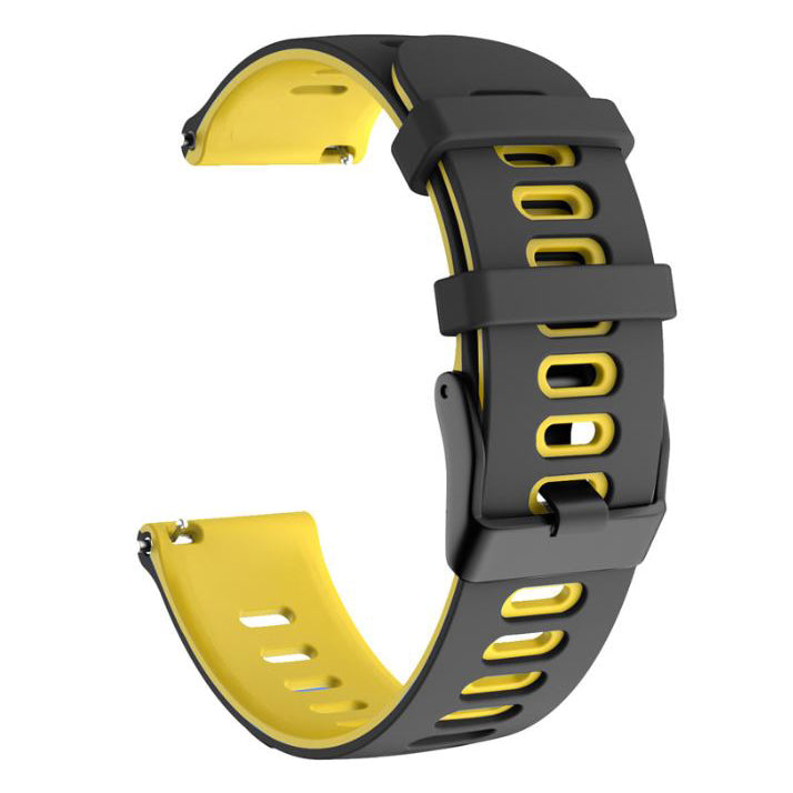 Galaxy Watch 5 Two Tone Strap in black yellow