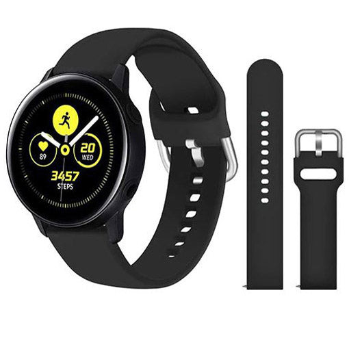 Large Small Strap Silicone Galaxy Watch 4 Buckle in black