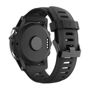 black silicone strap for garmin foretrex 601 closeup
