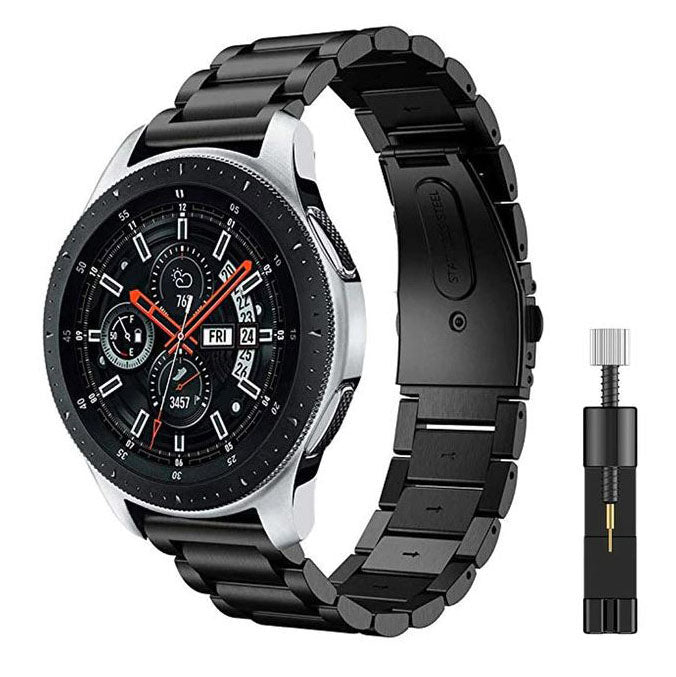 Galaxy Watch 3 45mm Strap Stainless Steel Clip One Size in black