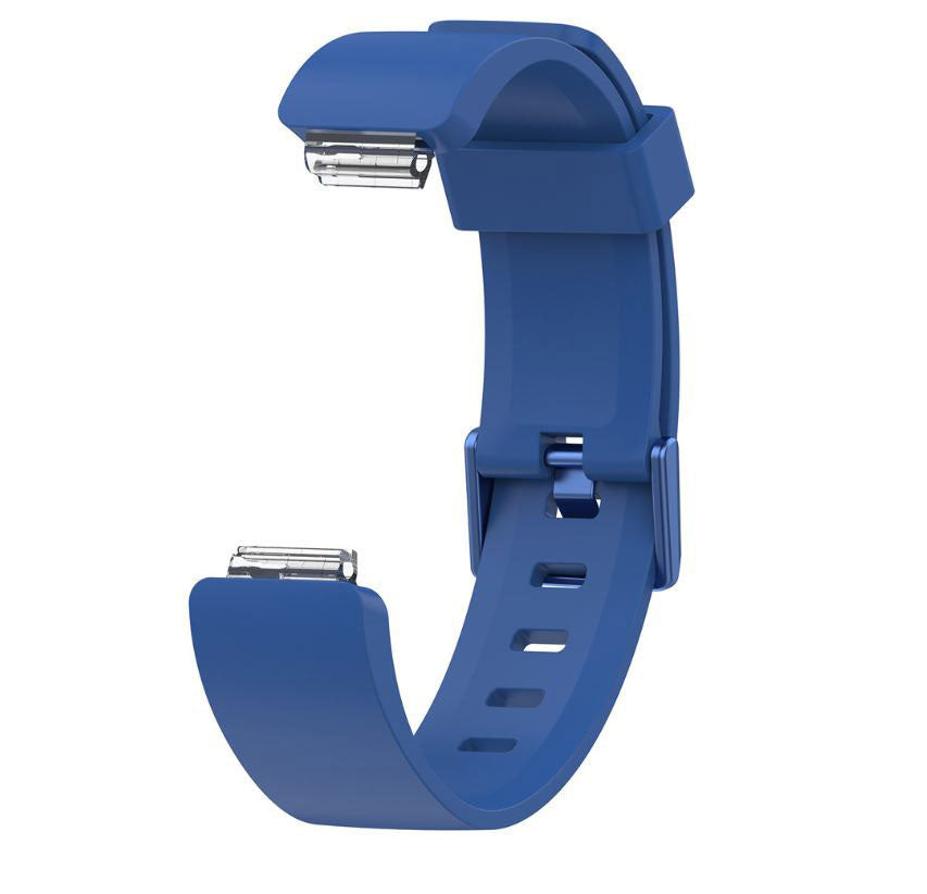 Plain Fitbit Inspire HR Strap in Silicone in blue