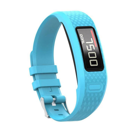 Textured Garmin Vivofit 2 Watchband in Silicone in blue