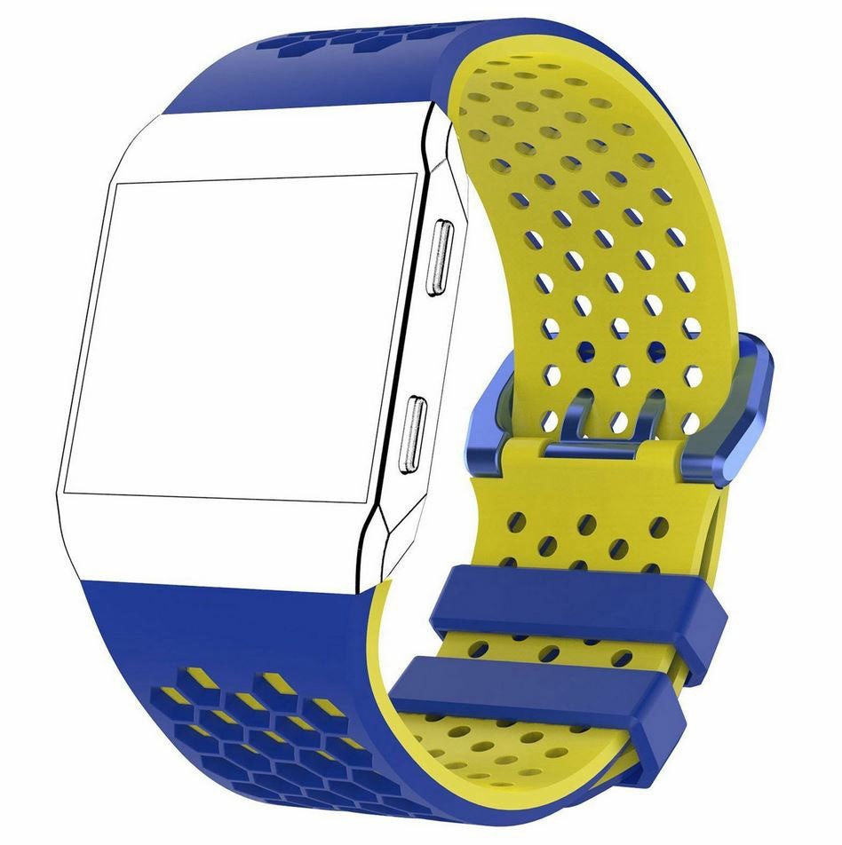 Ionic Strap Silicone Buckle Large Small in blue yellow