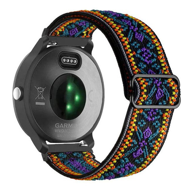 bohemian blue garmin approach s40 nylon strap breathable design
