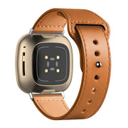 Fitbit Sense 2 Strap Plain Style in brown