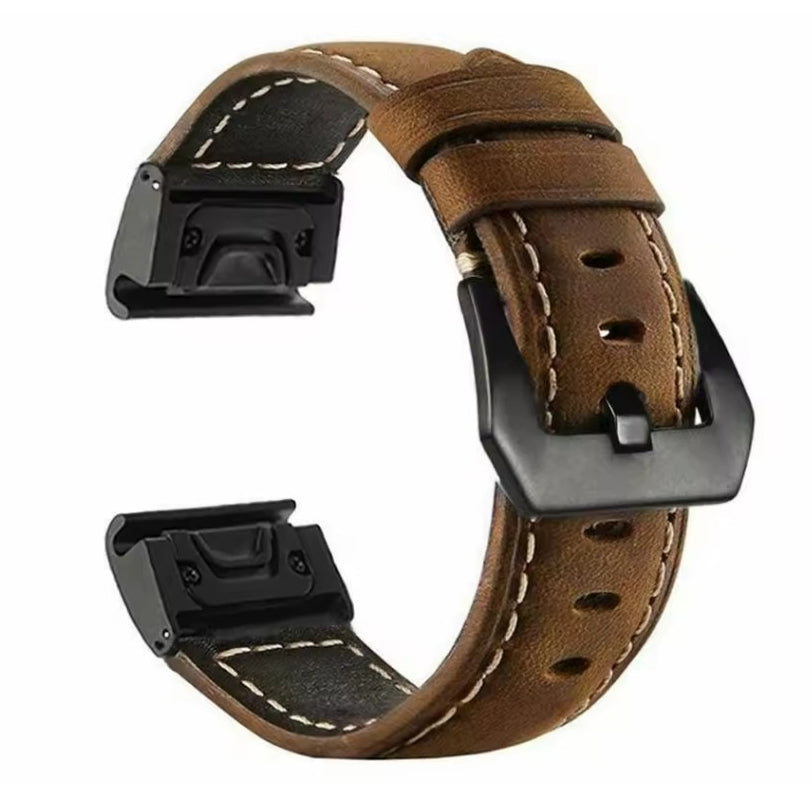 brown Garmin Instinct 2S Leather Strap