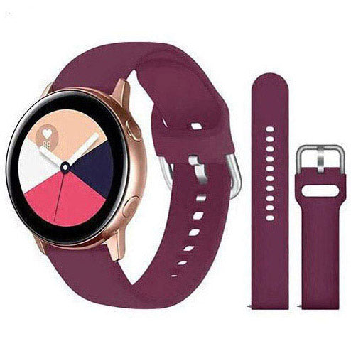 Silicone Strap Plain Vivoactive 3 in burgundy