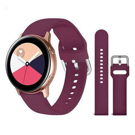 Silicone Strap Plain Galaxy Watch 6 in burgundy