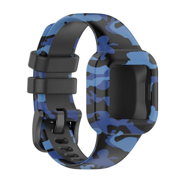 One Size Strap Vivofit Jr 2 Silicone Buckle in camo blue