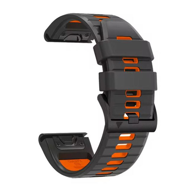 garmin fenix 6 pro strap in carbon grey orange