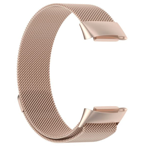 champagne fitbit charge 5 mesh steel strap
