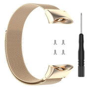 champagne gold garmin forerunner 45 steel strap close up
