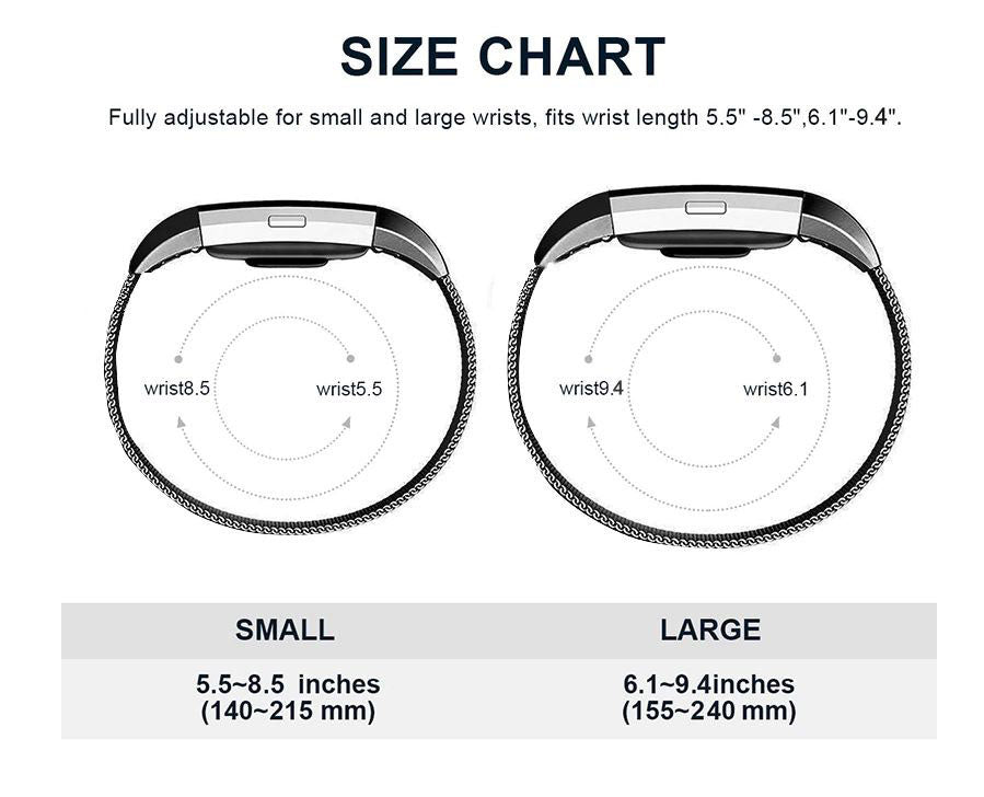 One Size Strap Charge 4 Stainless Steel Magnetic