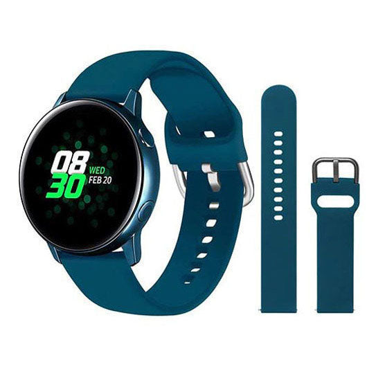 Samsung Galaxy Watch 6 Strap Silicone Large Small Buckle in dark blue