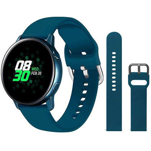 Samsung Galaxy Watch 4 Strap Silicone Large Small Buckle in dark blue