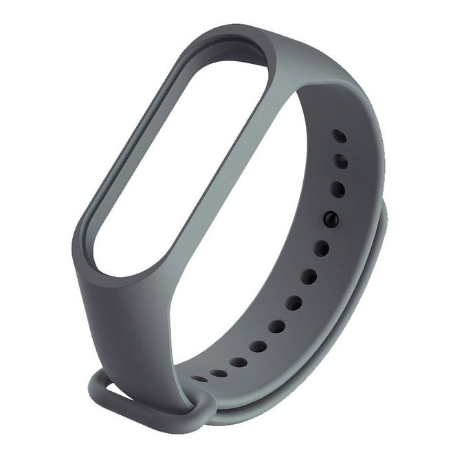 Pin & Tuck Strap Silicone One Size Mi Band 5 in dark grey