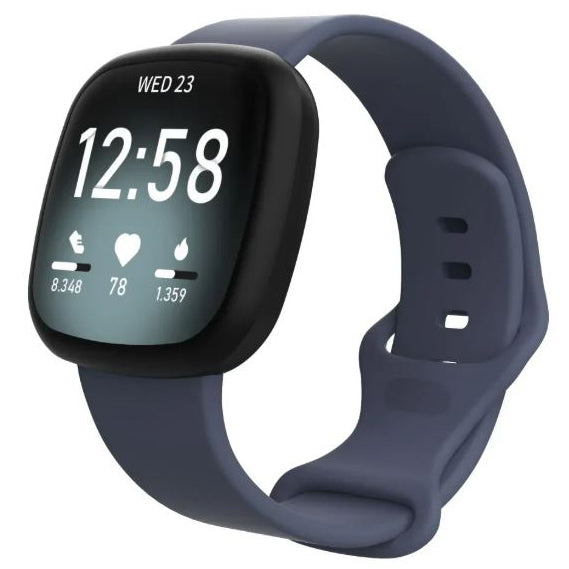Fitbit Versa 4 Strap Plain Style in dark blue