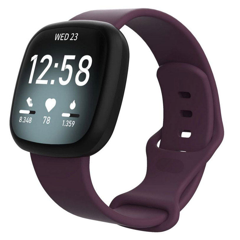 Strap For Fitbit Versa 3 Plain in deep purple