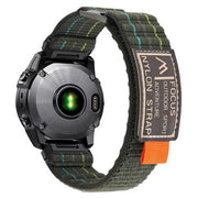 Field Green garmin fenix 7x nylon strap side view
