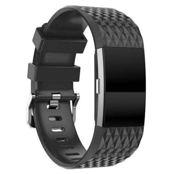 Strap For Fitbit Charge 2 Textured black