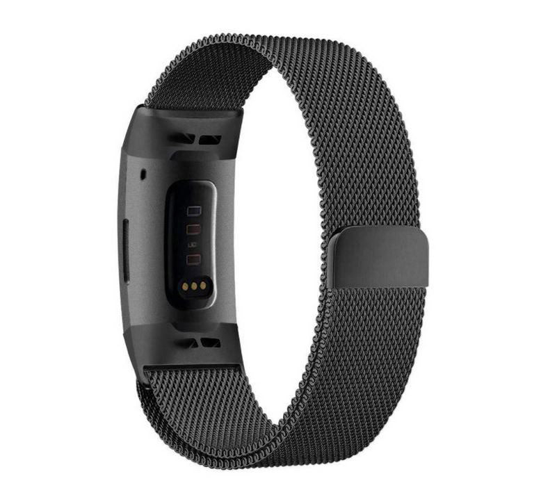 Fitbit Charge 4 Strap Stainless Steel One Size Magnetic