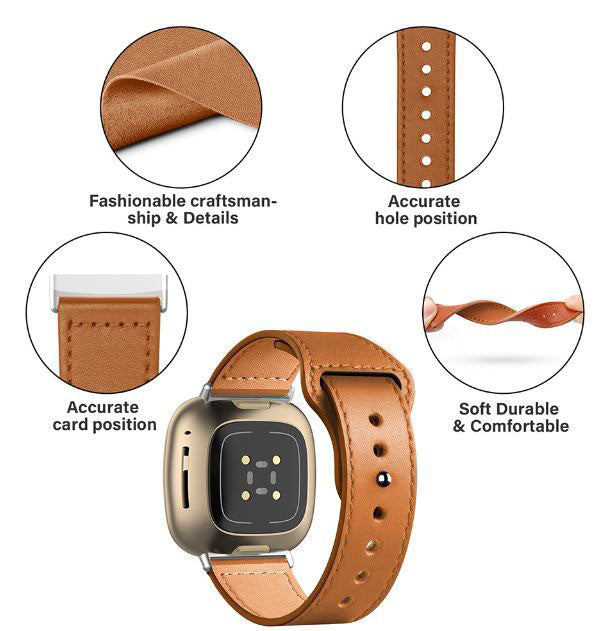 Fitbit Versa 2 Strap Leather One Size