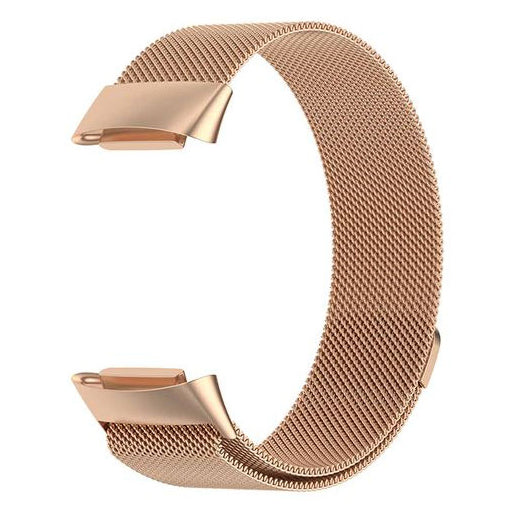 Fitbit Charge 6 Steel Strap in rose gold