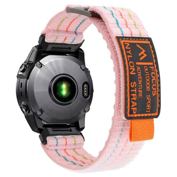 Garmin Epix Pro Gen 2 (51mm) Soft Nylon Wristband in cherry blossom pink