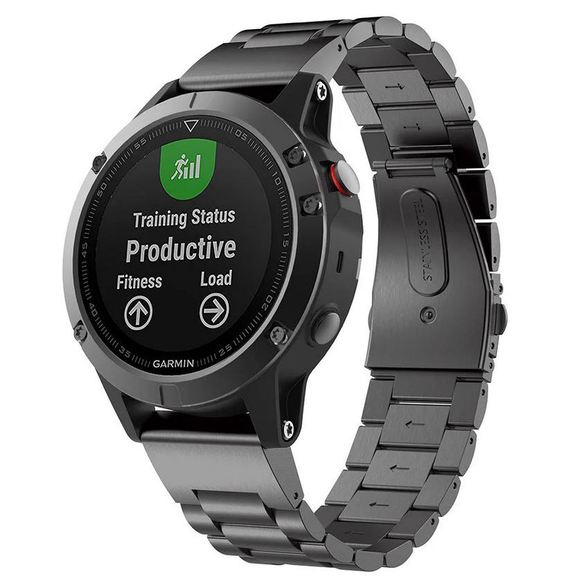 Garmin Epix Pro Gen 2 Steel Link Strap in black