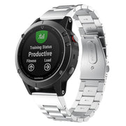 Garmin Foretrex 701 Ballistic durable steel band in silver