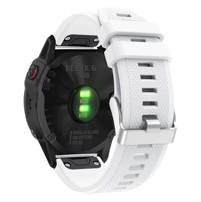 Garmin Fenix 8 Silicone Strap Replacement in white