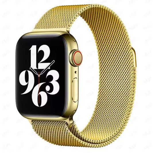 gold apple-watch-series-9-steel-strap

