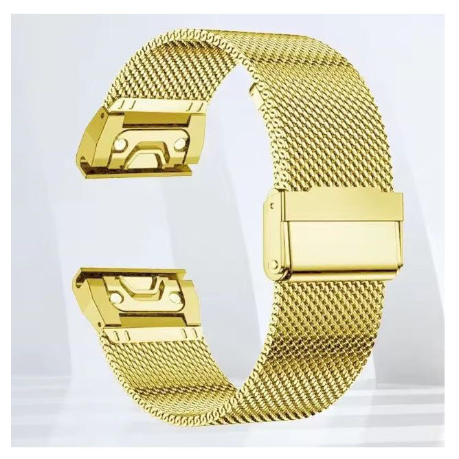 gold milanese mesh strap for quatix 6
