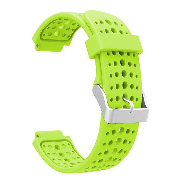 green garmin approach s20 strap with chrome buckle
