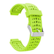 green garmin forerunner 230 breathable strap side view

