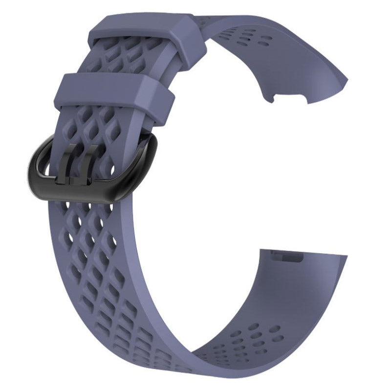 Breathable Fitbit Charge 4 Watchband in Silicone in grey