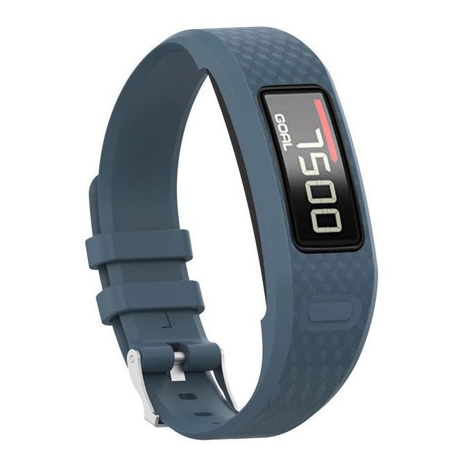 Garmin Vivofit 2 Strap Silicone Large Small Buckle in blue grey