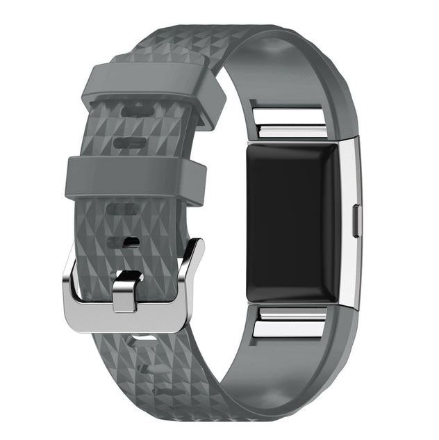 Fitbit  Charge 2 Strap Silicone Large Small Buckle in grey