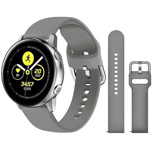 Plain Samsung Galaxy Watch 4 Strap in Silicone in grey