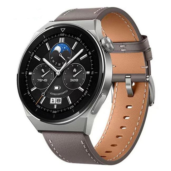 Leather Strap Plain Gear S3 Classic  in grey