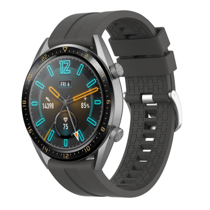 grey xiaomi watch s1 pro strap with chrome buckle
