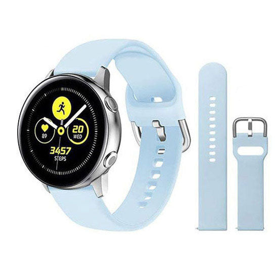 Galaxy Active Strap Silicone Buckle Large Small in light blue