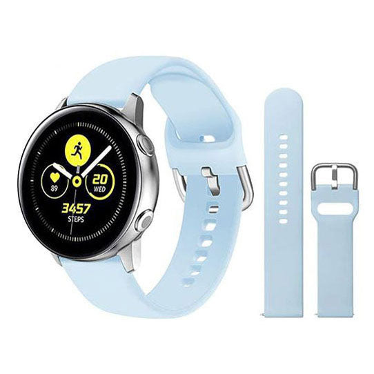 Samsung Galaxy Watch 6 Strap Silicone Large Small Buckle in light blue