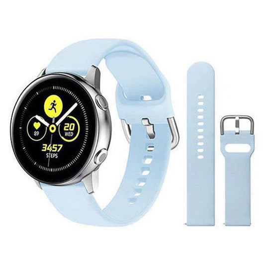 Silicone Strap Plain Apex 42mm in light blue