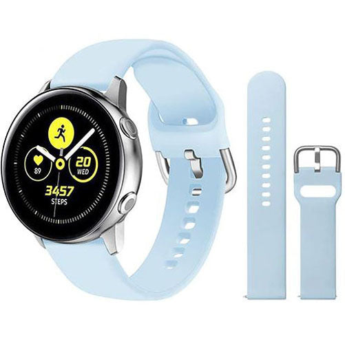 Plain Samsung Galaxy Watch 4 Wristband in Silicone in light blue