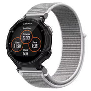 light grey garmin approach s5 nylon strap closeup
