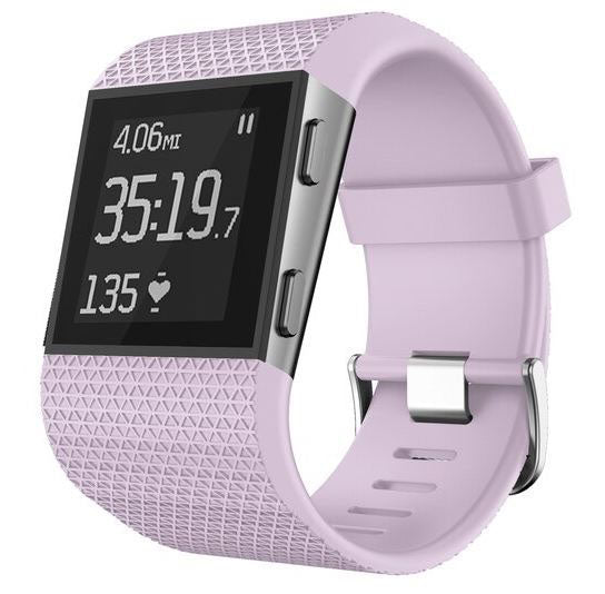 Fitbit Surge Strap Silicone Large Small Buckle in light purple