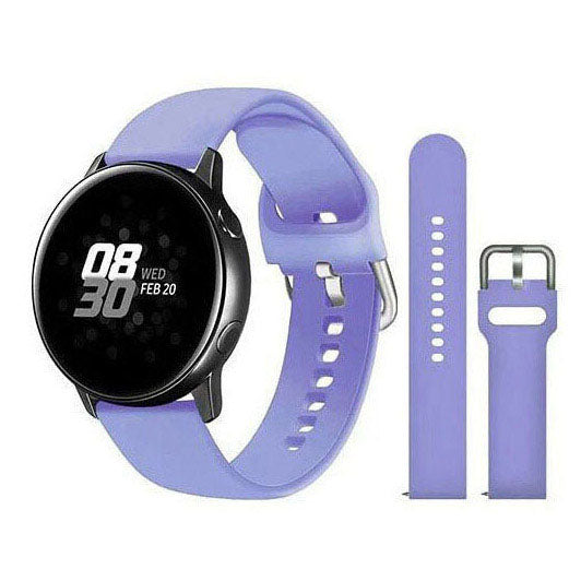 Large Small Strap Silicone Galaxy Active Buckle in light purple