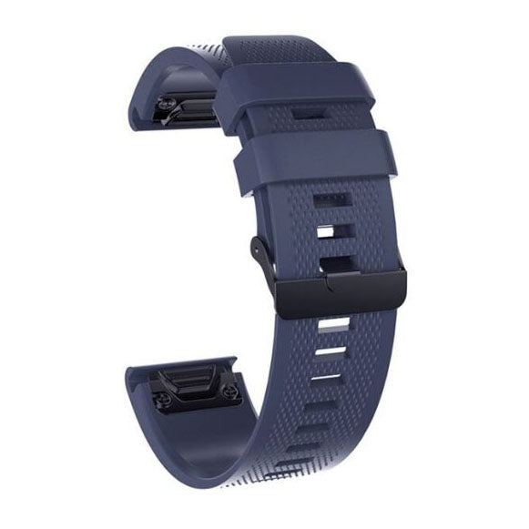 Textured Garmin Fenix 6S Pro Wristband in SiliconeTextured Garmin Fenix 6S Pro Wristband in Silicone in midnight blue